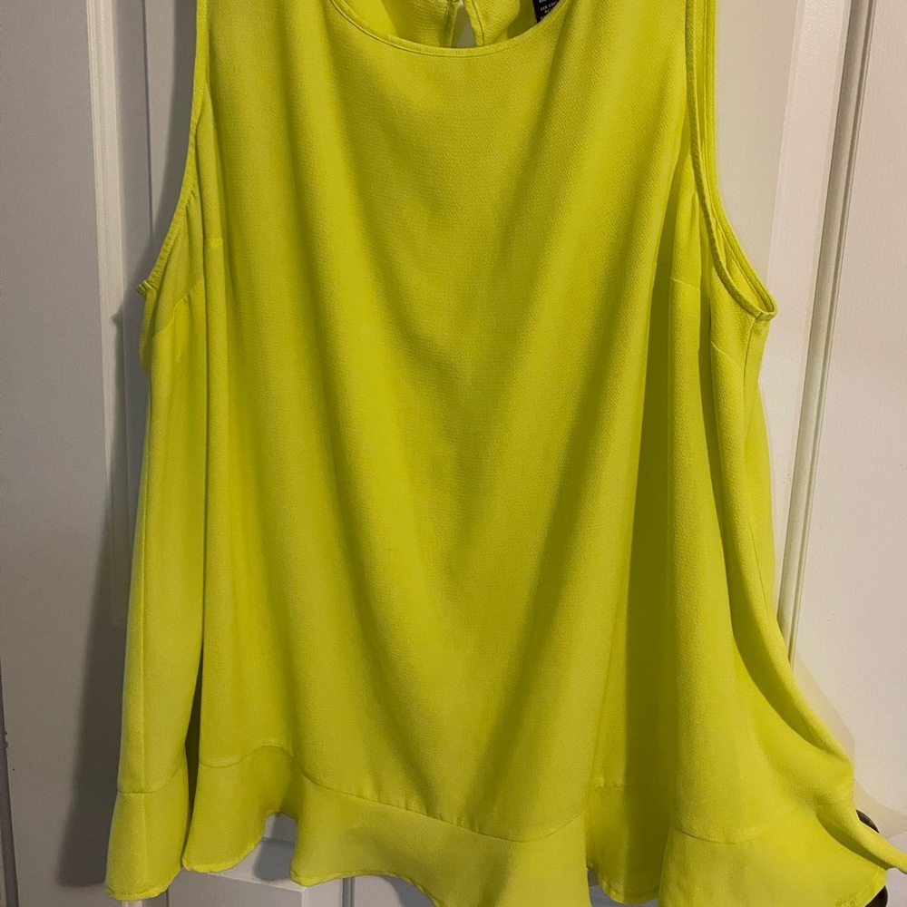 Torrid tank top size 3 lime green/yellow color.